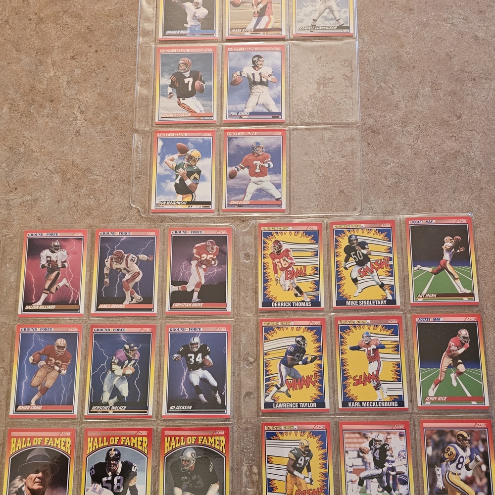 Vintage Football Trading Cards Collection
